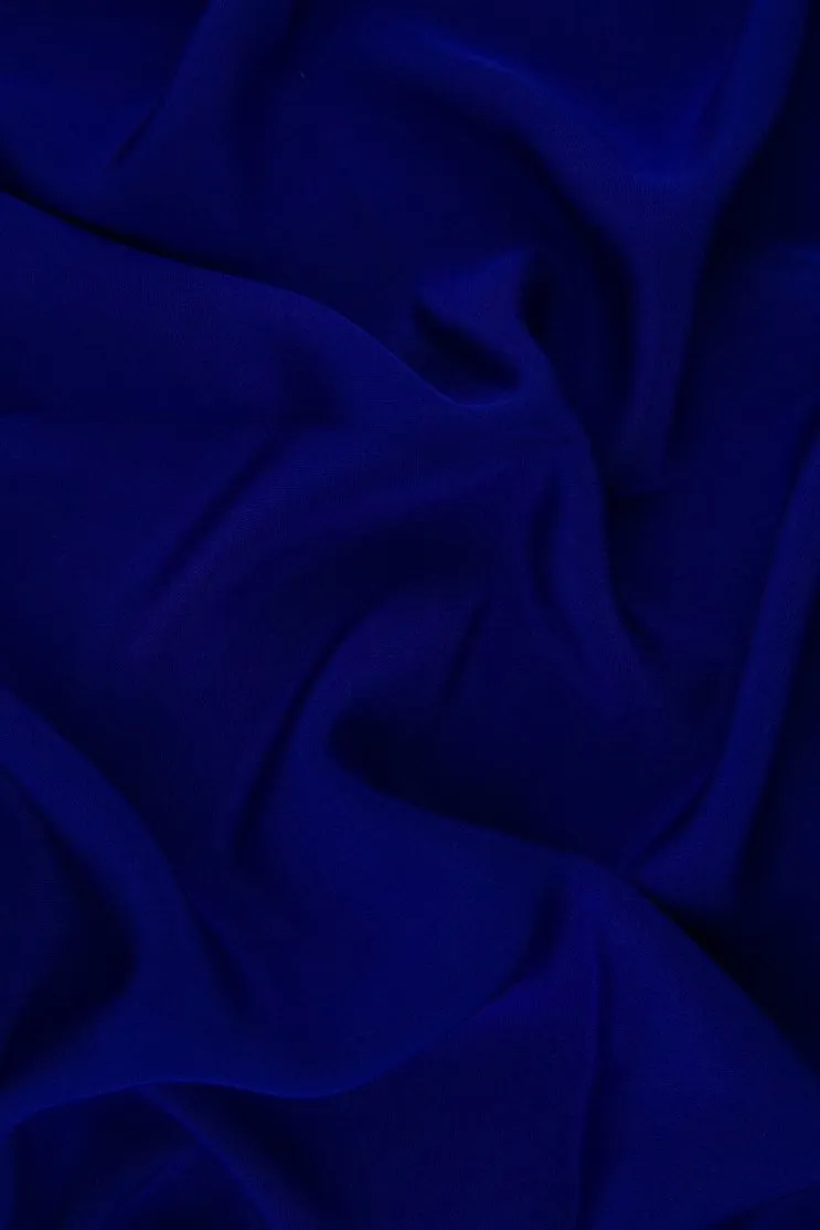 Royal Purple Silk 4-Ply Crepe Fabric