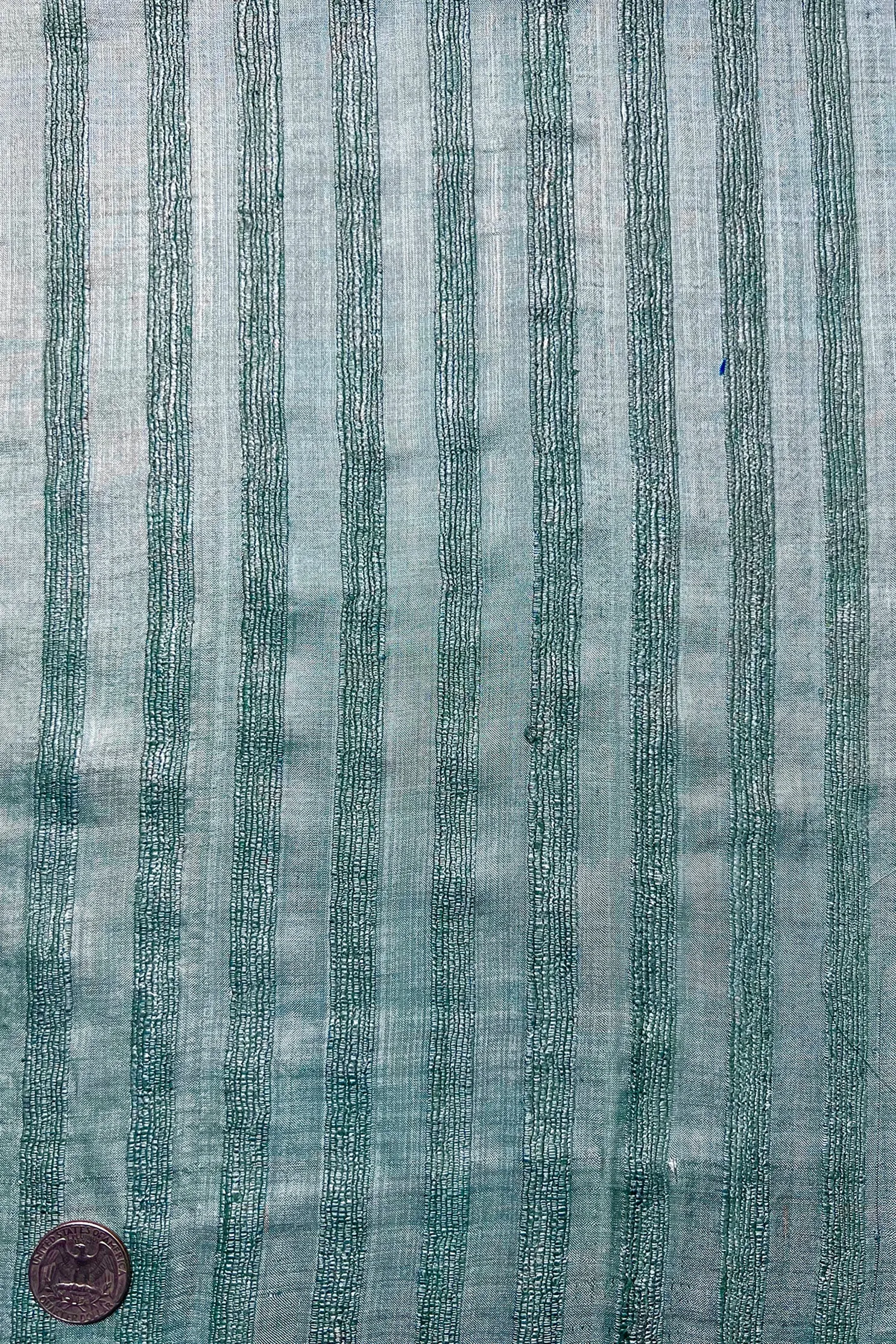 Sea Green Silk Tweed Fabric