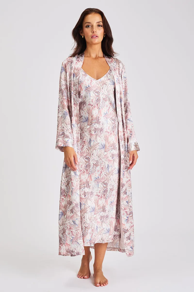 Silk Robe - Paradise Print