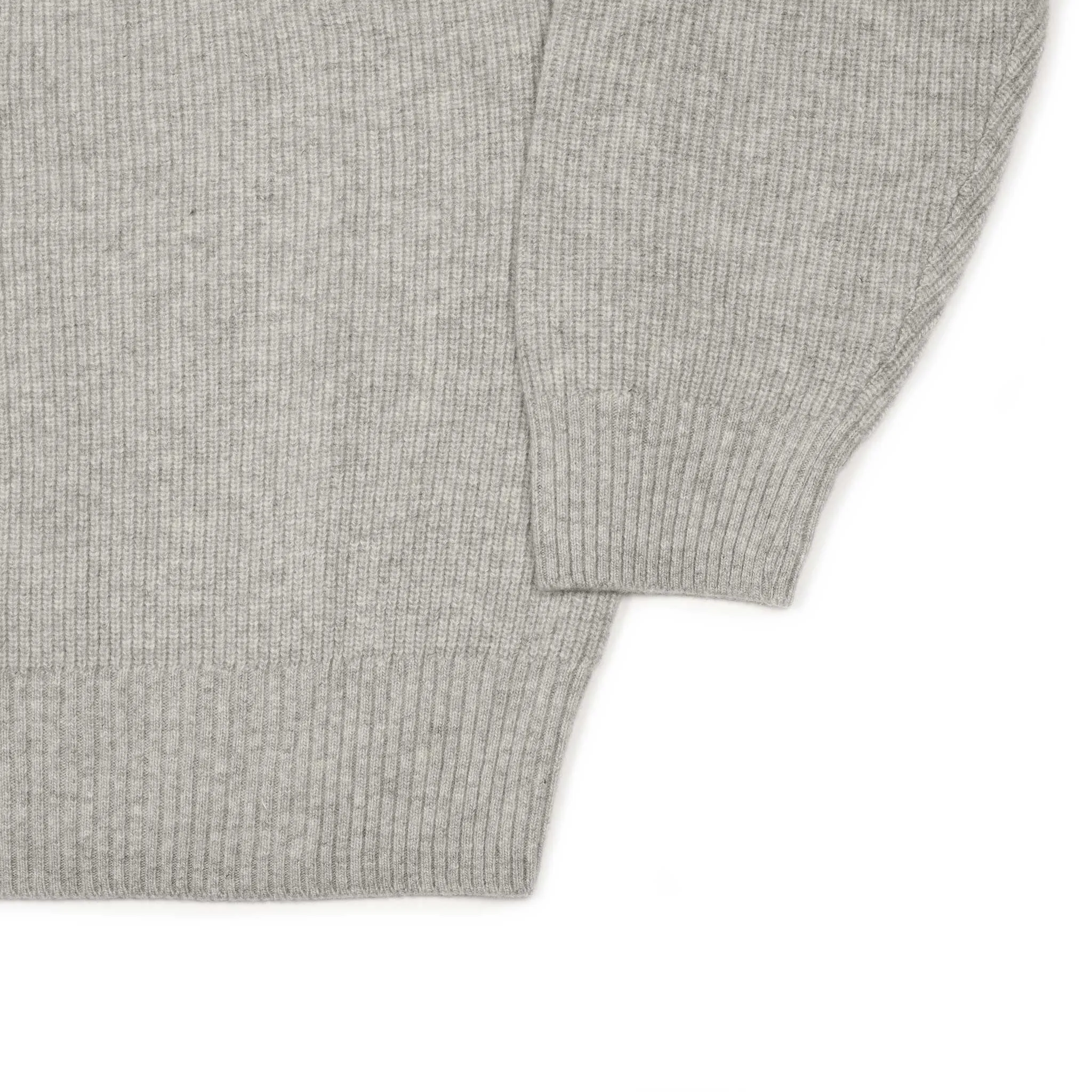 Smock sweater in heather grey heavyweight wool and cashmere