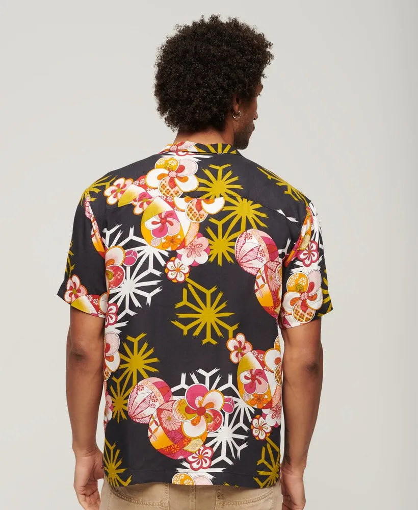 Superdry Asanoha Hawaiian Shirt (Black)