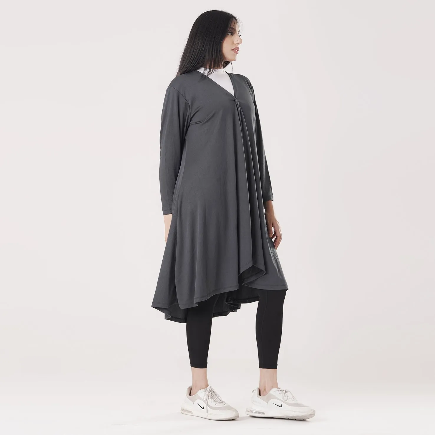 Tf-Grey Modest Activewear Cover Up