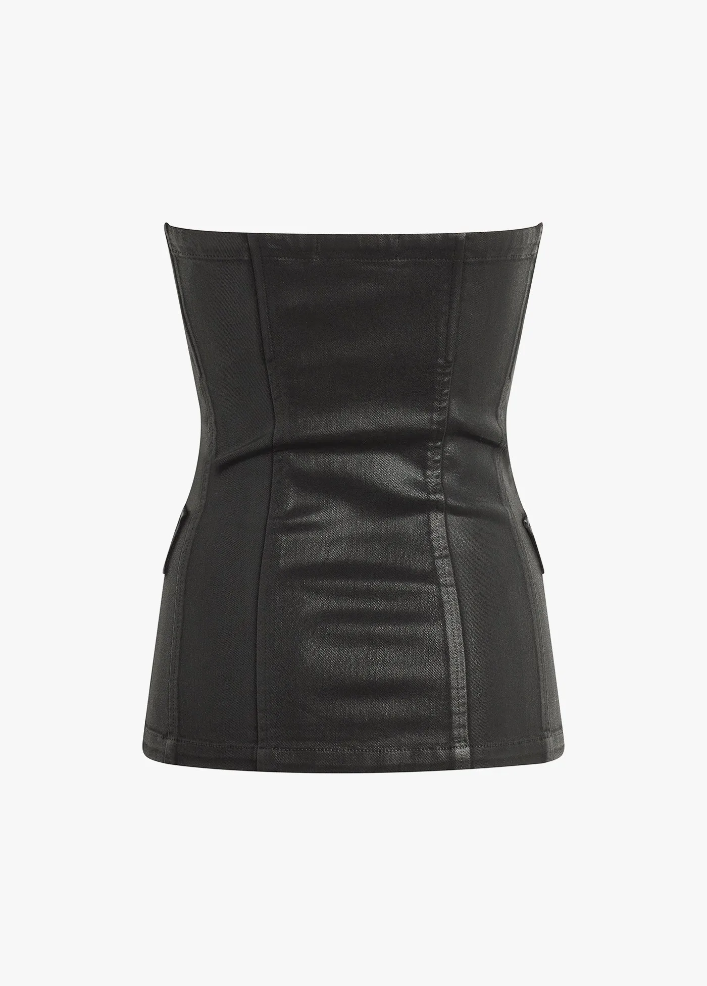 THE PHOEBE BUSTIER COATED