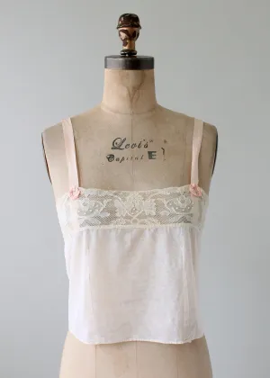 Vintage 1920s French Mesh and Lace Brassiere