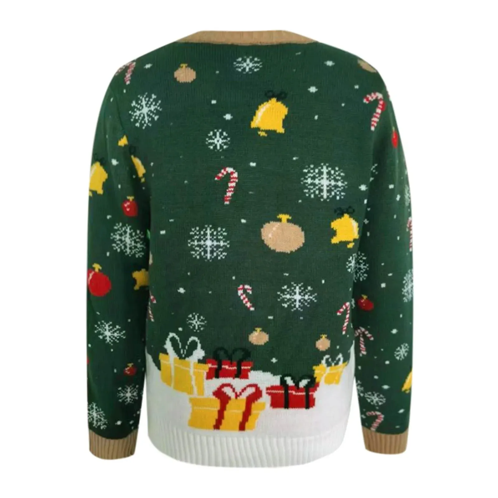 Wenkouban-Christmas Thanksgiving outfits_Led Light Autumn Winter Santa Jacquard Round Neck Retro Casual Christmas Sweater