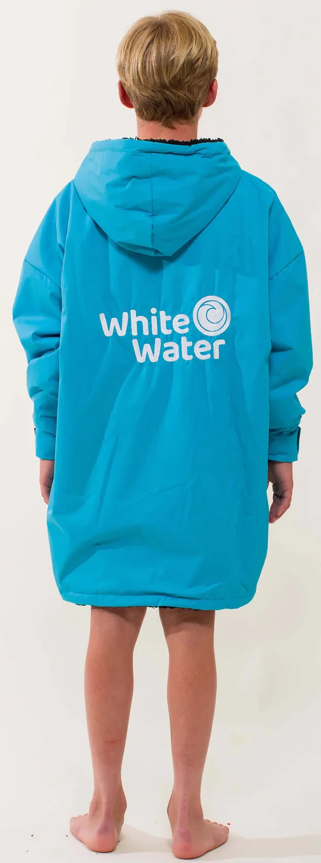 White Water KIDS Pro Changing Robe Blue Outer-Shell, Black Lining