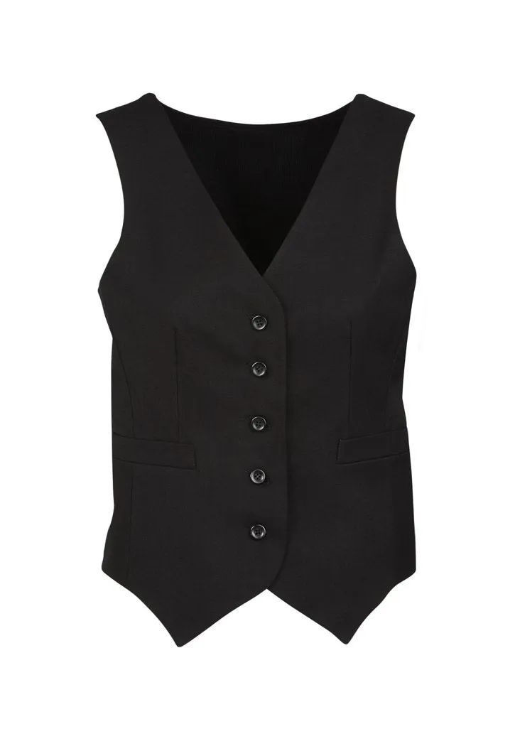 Womens Peaked Vest with Knitted Back