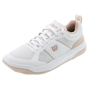 Women`s Pickle Pro Pickleball Shoes White and Cameo Rose