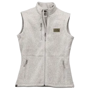 WOMEN’S STORM CREEK SWEATERFLEECE VEST- Pleather Mono Patch